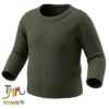 Remera manga larga con botoncito en el cuello color verde