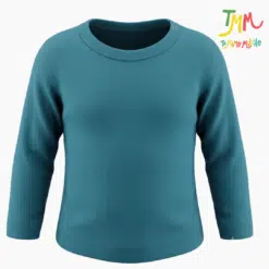 Remera manga larga con botoncito en el cuello color aero