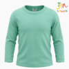 Remera manga larga con botoncito en el cuello color verde agua