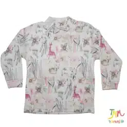 1/2 polera estampadafondo blanco flores