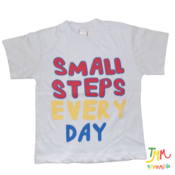 Remera small steps blanco