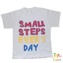 Remera small steps blanco