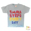 Remera small steps celeste