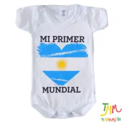 Body mi primer mundial corazon fondo blanco PROMO POR FALLA SIN CAMBIO