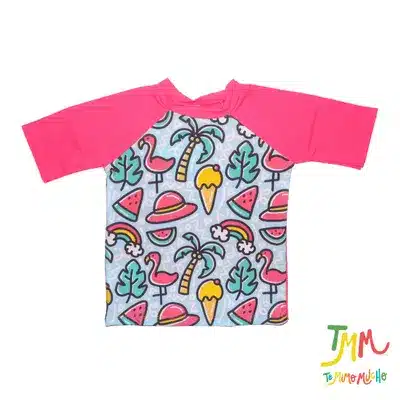 Remera con proteccion uv50 dibujos rosa PROMO POR FALLA SIN CAMBIO - Image 2