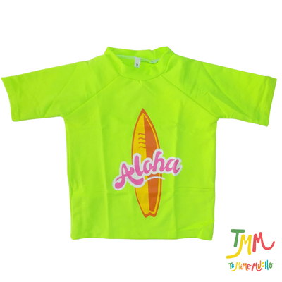 Remera con proteccion uv50 aloha verde PROMO POR FALLA SIN CAMBIO - Image 2