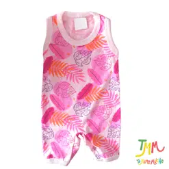 Enterito musculosa hojas fondo rosa