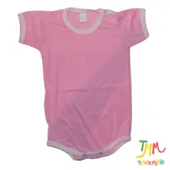 Body manga corta rosa