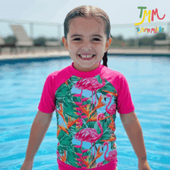 Remera con proteccion uv50 flamenco rosa PROMO POR FALLA SIN CAMBIO