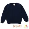 Buzo con puño cuello redondo azul marino NARANJO