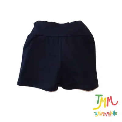 Short pollera azul algodón - Image 3