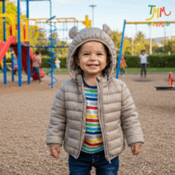 Campera Importada Gris Claro Orejitas