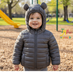 Campera Importada Gris Oscuro Orejitas