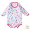 Body manga larga animalitos rosa