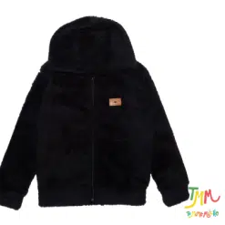 Campera peluche negra