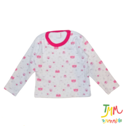 Remera manga larga ositos rosa