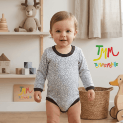 Body manga larga Animal Print Negro