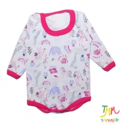 Body manga larga animalitos rosa
