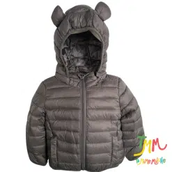 Campera importada gris oscuro orejitas