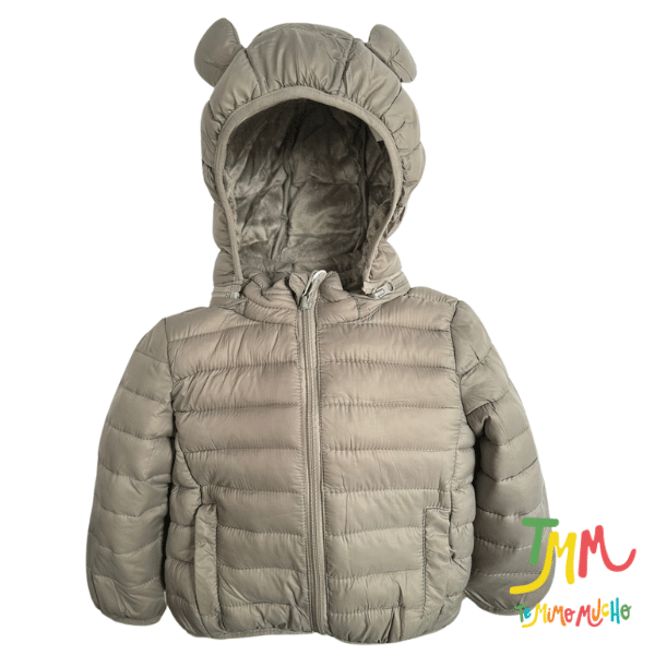 Campera importada gris claro orejitas