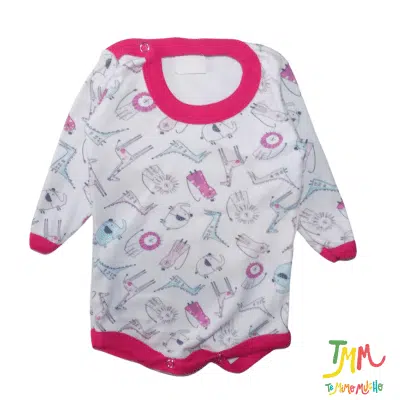 Body manga larga Leoncitos Rosa - Image 2