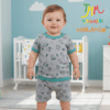 Conjunto Pijama Leon Naranjo Gris