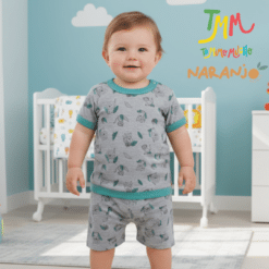 Conjunto Pijama Leon Naranjo Gris
