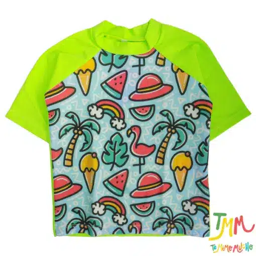 Remera con proteccion uv50 playa verde PROMO POR FALLA - Image 2