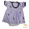 Body manga corta VESTIDO lunas violeta