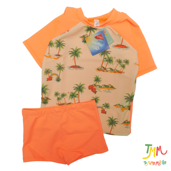 Conjunto con proteccion UV50 playa naranja - Image 2