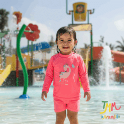 Conjunto malla proteccion uv flamenco NARANJO CORAL