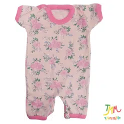 Enterito manga flores rosas