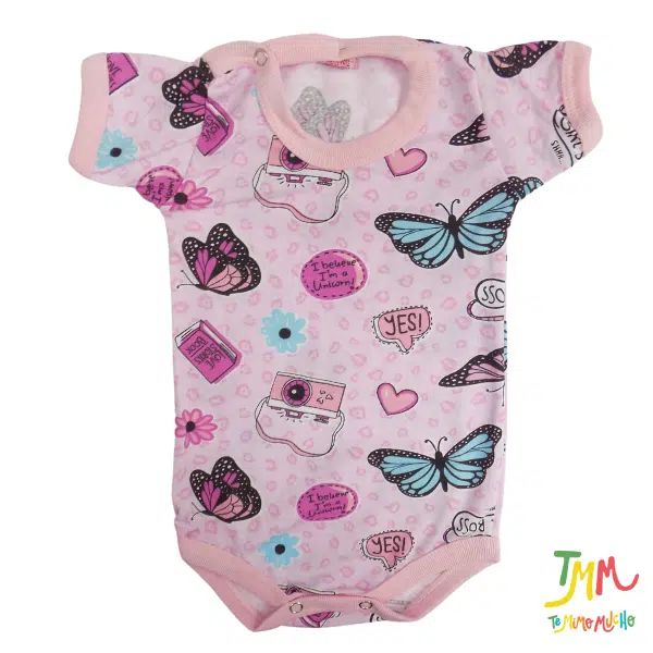 Body manga corta mariposa