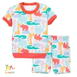 Conjunto pijama animalitos rojo