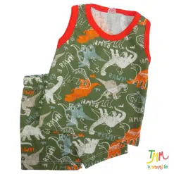 Conjunto musculosa dino verde