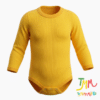 Body manga larga Liso Amarillo