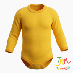 Body manga larga Liso Amarillo