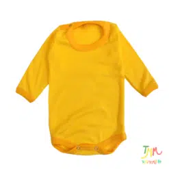 Body manga larga liso Amarillo