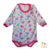 Body manga larga animalitos rosa fondo Blanco