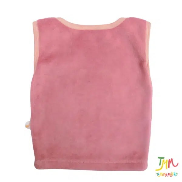 Chaleco Rosa Cuello Americano Polar Naranjo - Image 3
