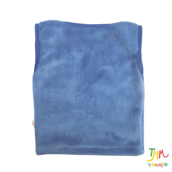 Chaleco Azul cuello americano polar Naranjo - Image 2