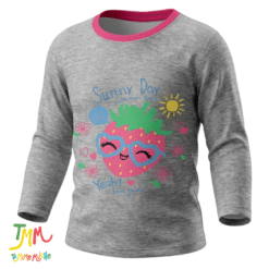 Remera manga larga Frutilla Gris