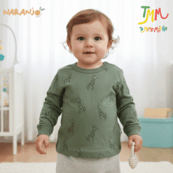 Remera Manga Larga NARANJO Jirafa Verde