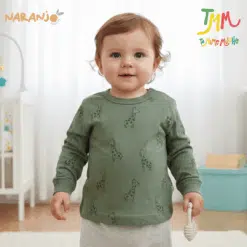 Remera Manga Larga NARANJO Jirafa Verde