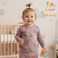 Remera Manga Larga NARANJO Jirafa Violeta