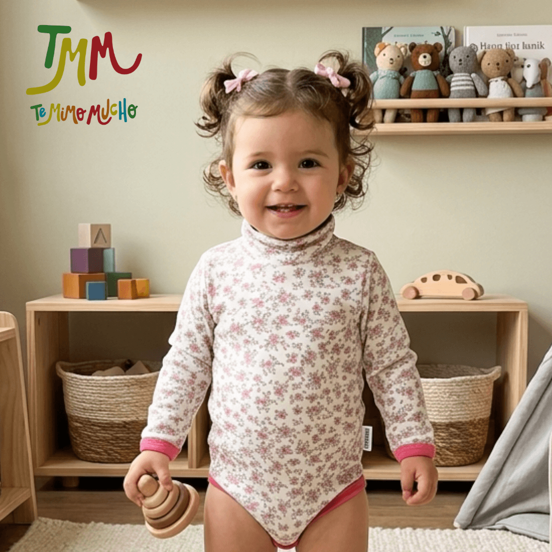 Body manga larga 1/2 Polera Florcita