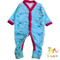 Enterito dormilon largo Gatitos Celeste