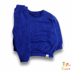 Conjunto de buzo y babucha lanilla azul - Image 2