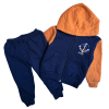Conjunto campera Azul y Naranja
