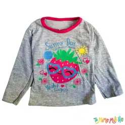 Remera manga larga Frutilla Gris